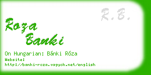 roza banki business card